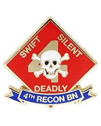 Military Pin: USMC 4th Recon BN