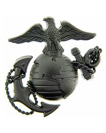 Military Pin: USMC Eagle Globe & Anchor Black