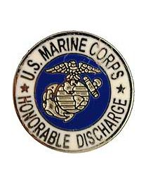 Military Pin: USMC Honorable Discharge