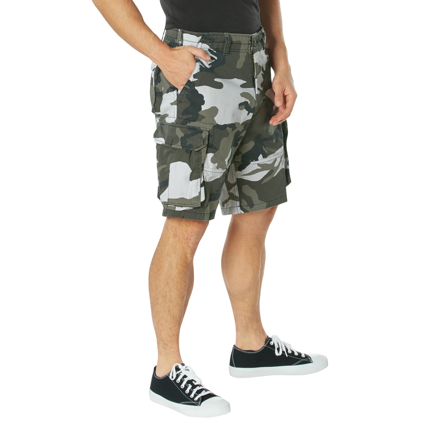 Military Shorts: Vintage Paratrooper City Camo
