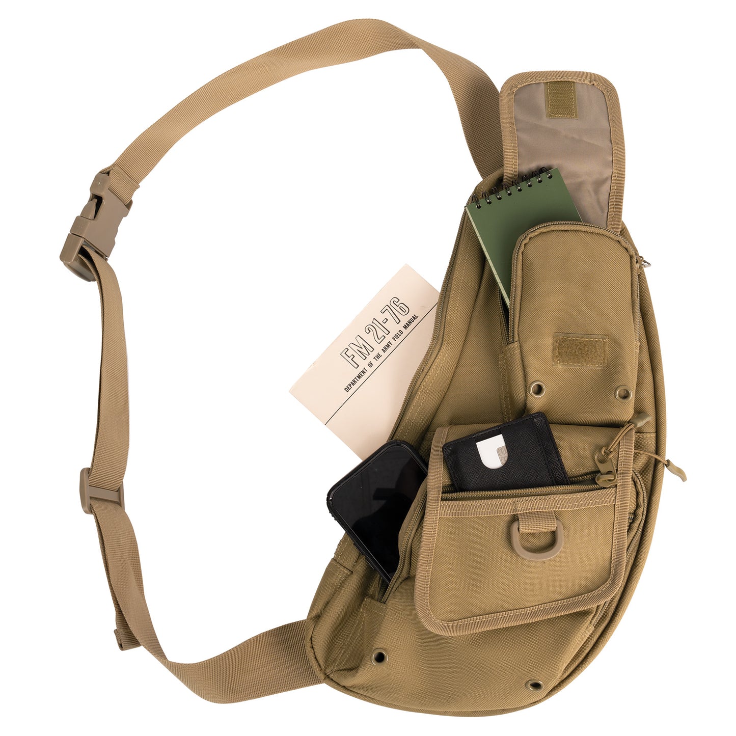 Crossbody Tactical Bag: Coyote Brown