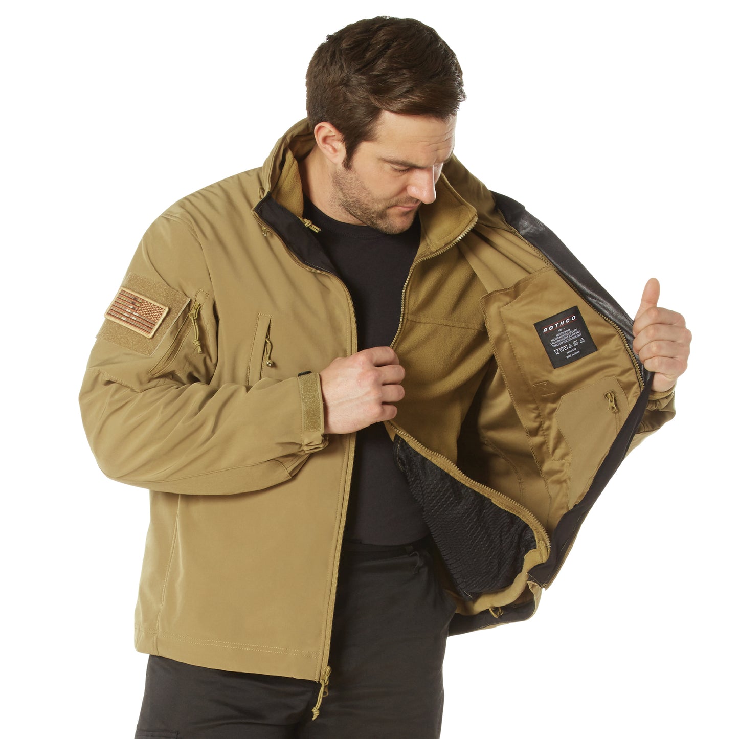 3-in-1 Special OPS Soft Shell Jacket: Coyote Brown