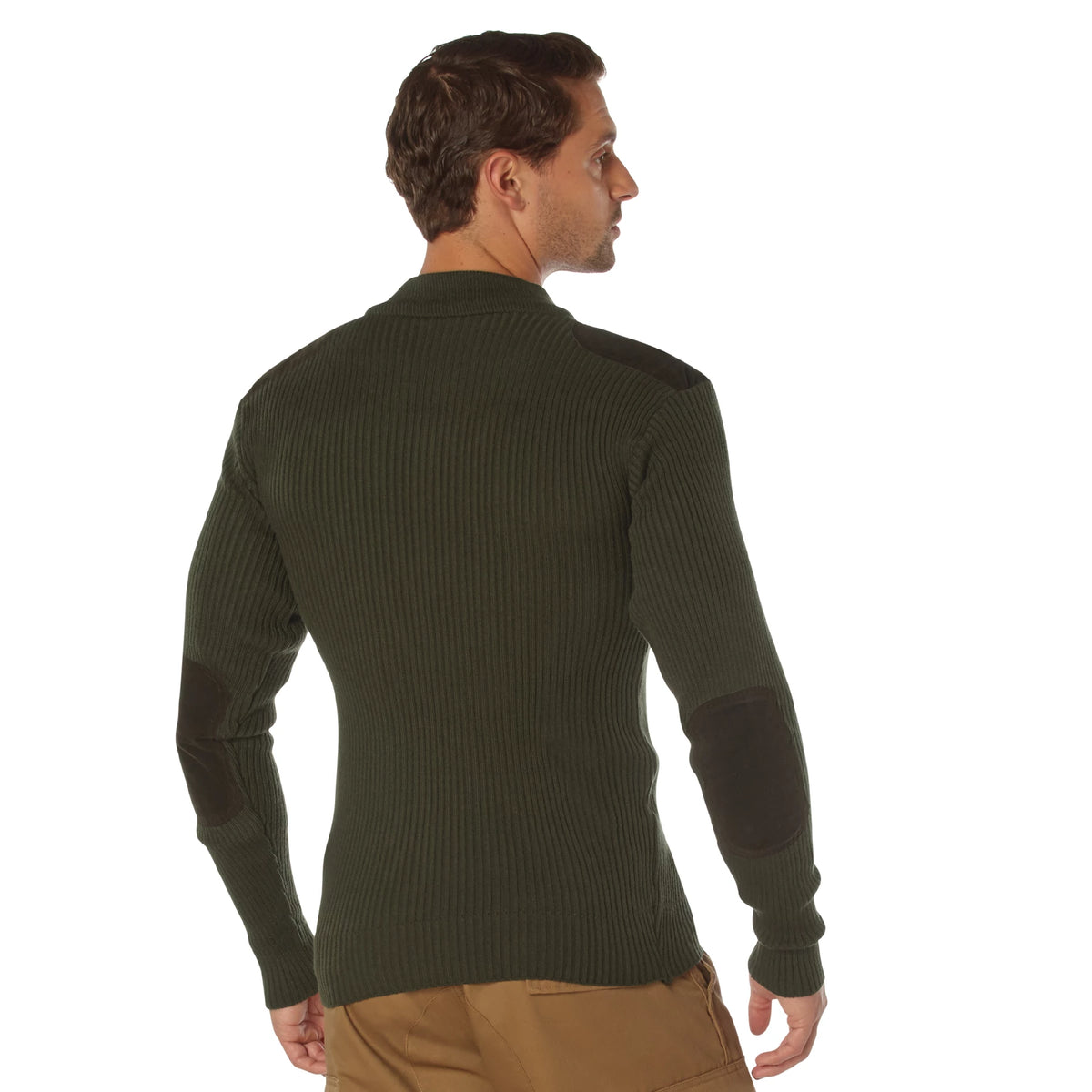 Zip Commando Sweater: Olive Drab