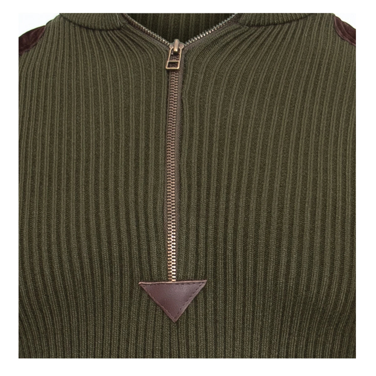 Zip Commando Sweater: Olive Drab