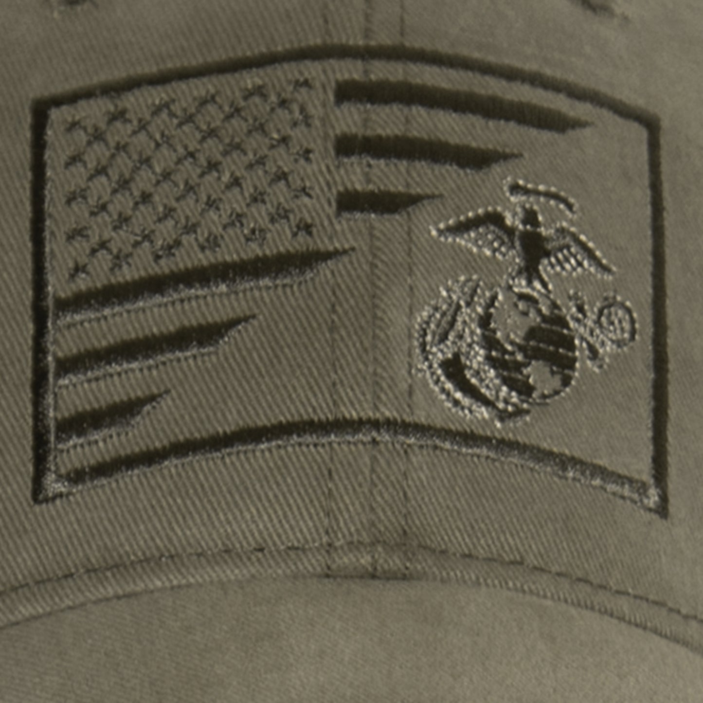 USMC EGA/Flag Cap: Olive Drab