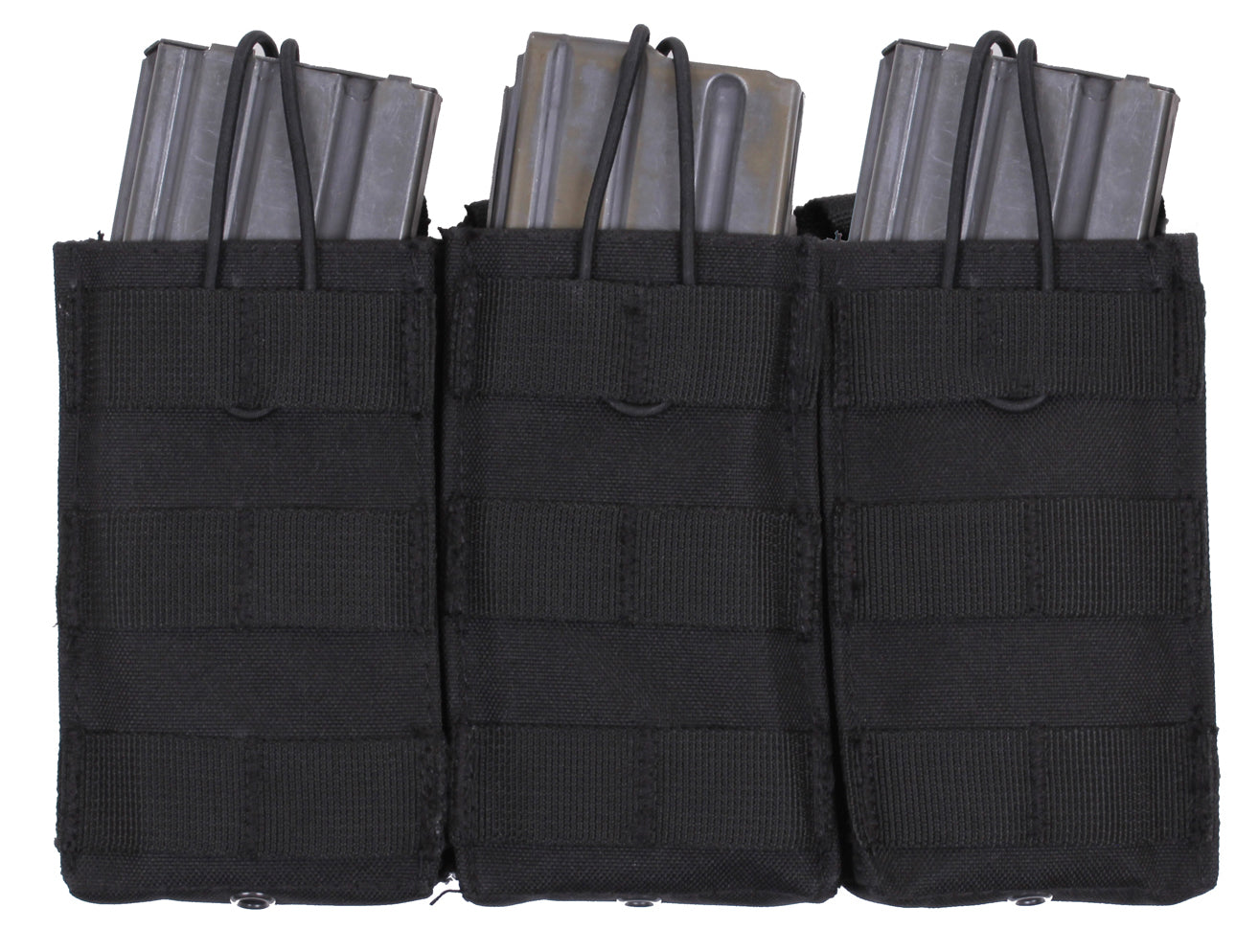 Modular Open Top Triple Mag Pouch: Black