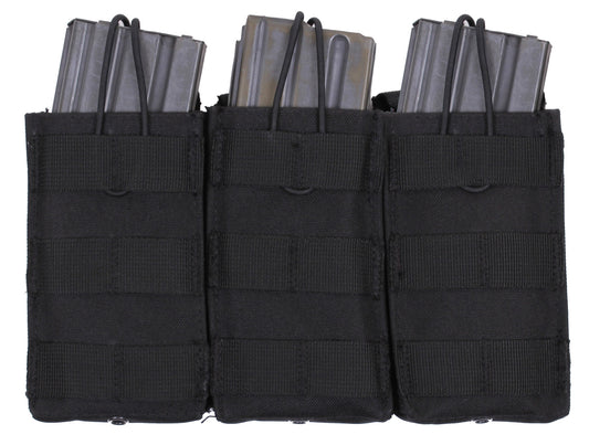 Modular Open Top Triple Mag Pouch: Black