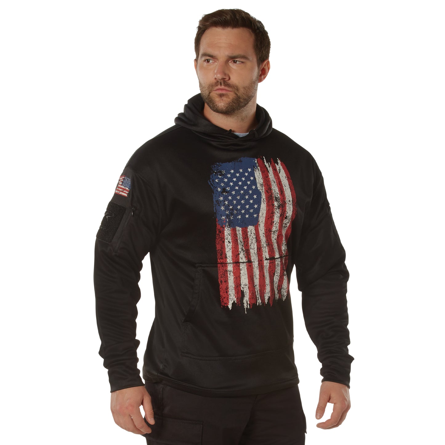 Concealed Carry Flag Hoodie-Red, White & Blue