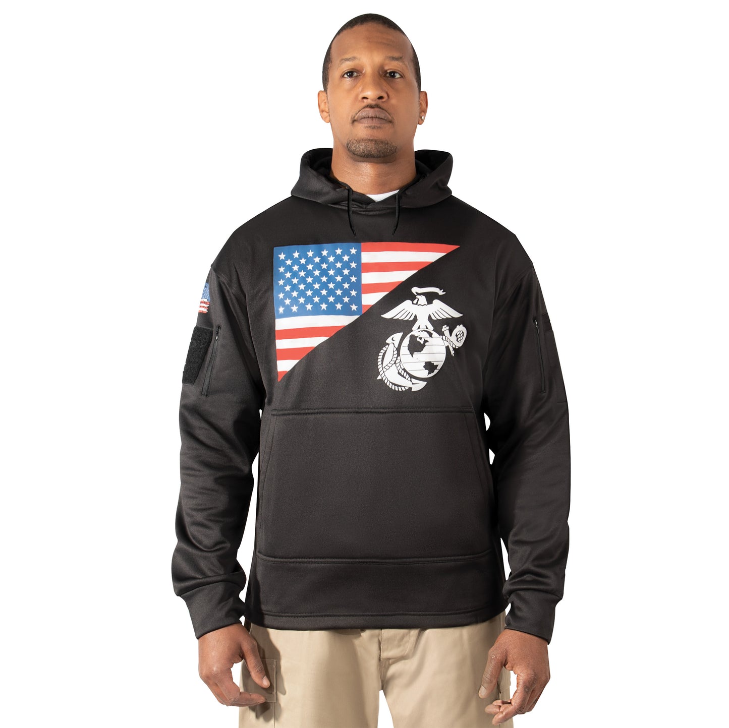 USMC EGA Concealed Carry Hoodie: Black