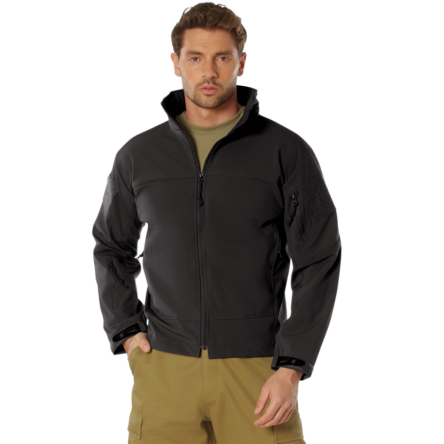 Covert Special OPS Soft Shell Jacket: Black