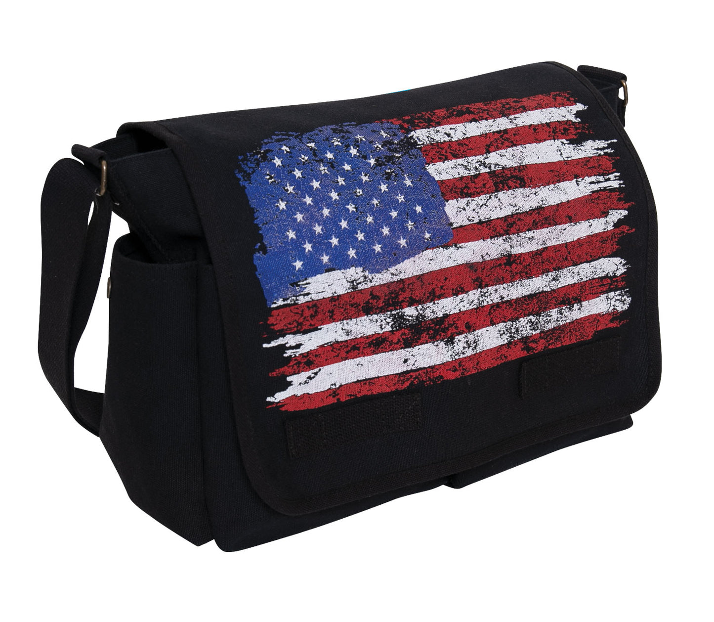 Messenger Bag: Distressed U.S. Flag