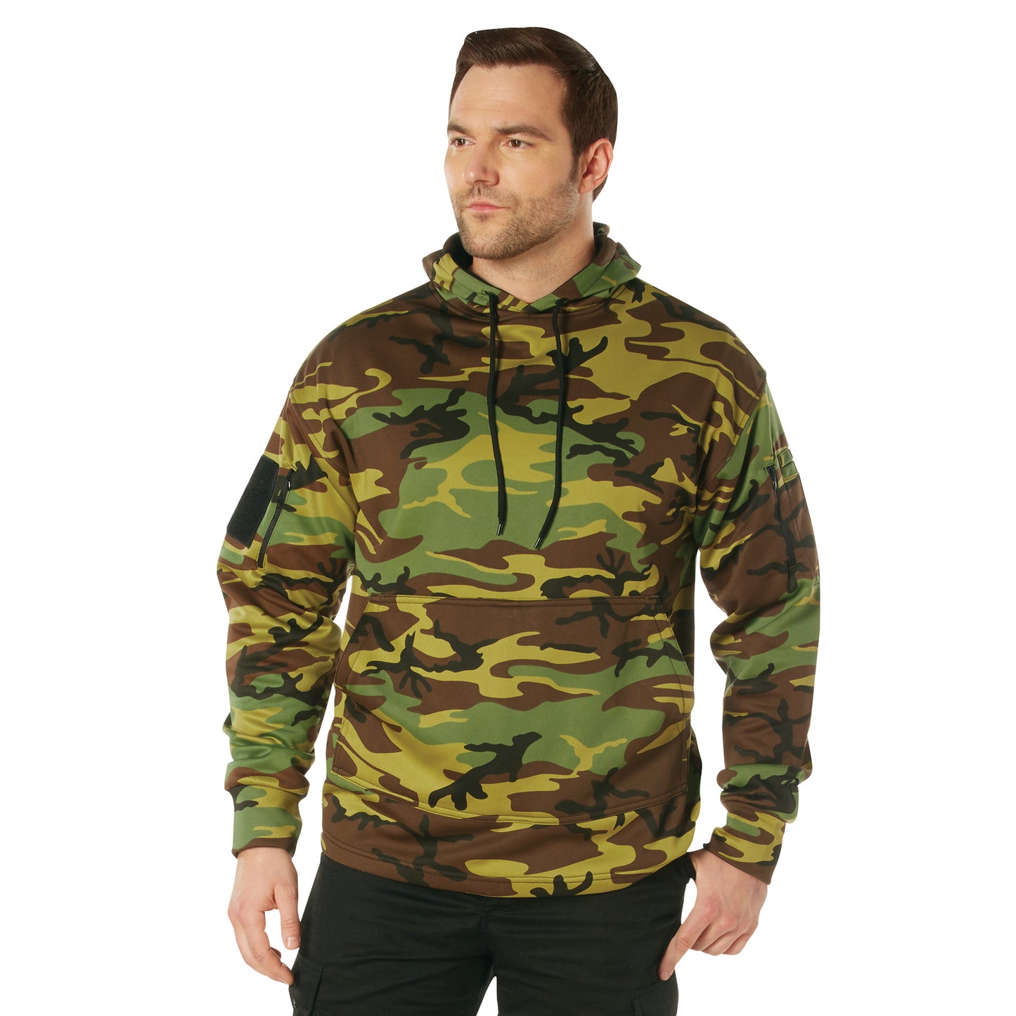 Concealed Carry Hoodie: Woodland Camo