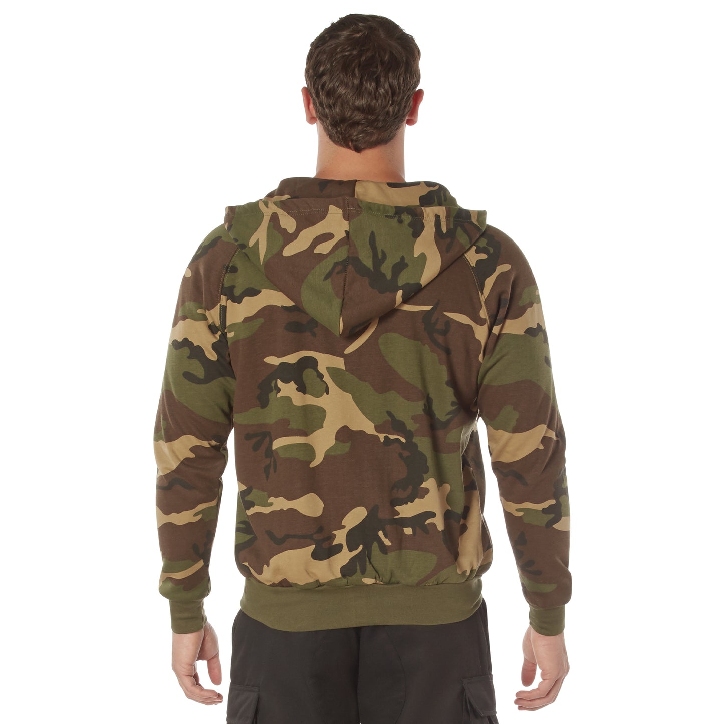 Thermal Lined Full Zip Hooded Sweatshirt: Woodland