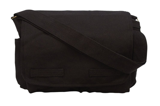 Vintage Classic Messenger Bag: Black