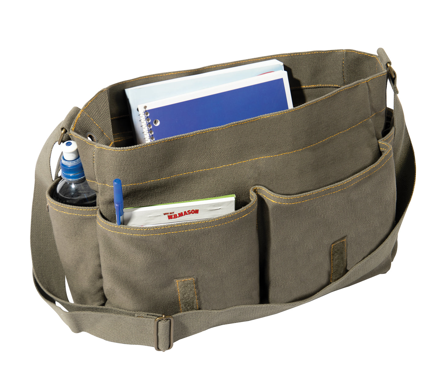 Classic Messenger Bag with Military Stencil: Olive Drab