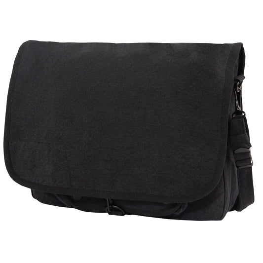 Vintage Canvas Paratrooper Bag: Black
