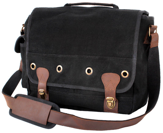 Vintage Trailblazer Laptop Bag: Black