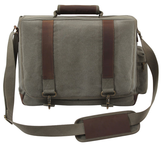 Vintage Pathfinder Laptop Bag: Olive Drab