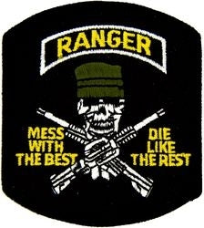 military and police store: military and police store: military patch: ranger mess with the best