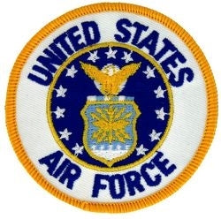 military and police store: military and police store: military patch: usaf (round)