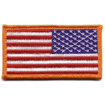 military and police store: military and police store: american flag patch: color/reverse hook back