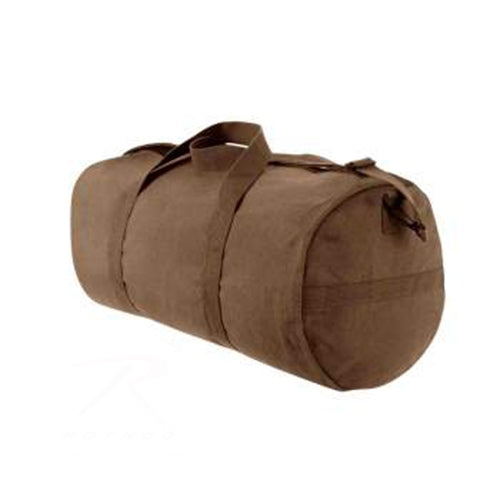 military and police store: military and police store: canvass duffle bag: earth brown