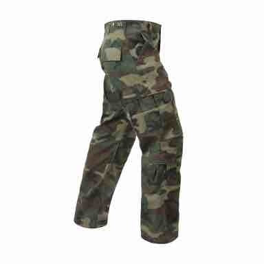 military and police store: military and police store: vintage paratrooper fatigues: woodland camo