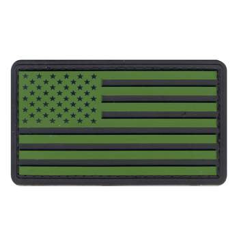 military and police store: military and police store: pvc flag patch: olive drab