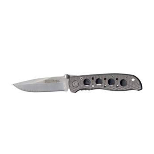 military and police store: military and police store: smith & wesson: extreme ops folding knife-silver