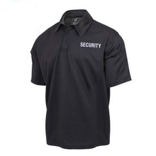military and police store: military and police store: moisture wicking polo: black security