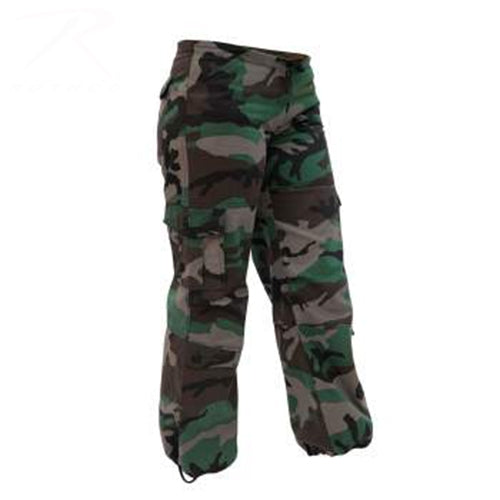 military and police store: military and police store: vintage paratrooper pants: woodland camo