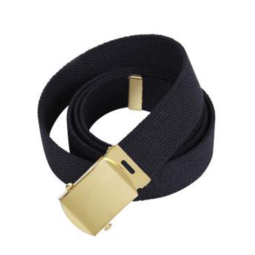 military and police store: military and police store: web belt: black with gold buckle