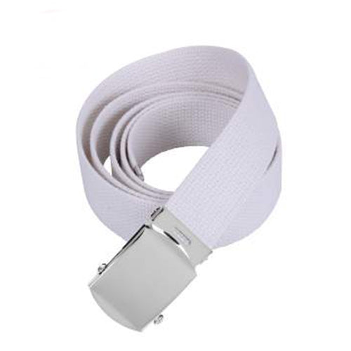 military and police store: military and police store: web belt: white with chrome buckle