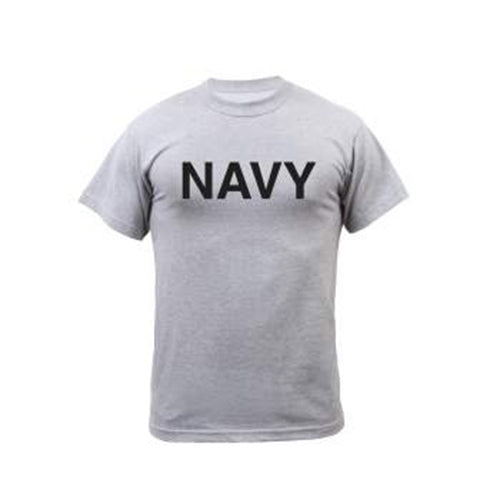 military and police store: military and police store: physical training  wear: grey navy tee