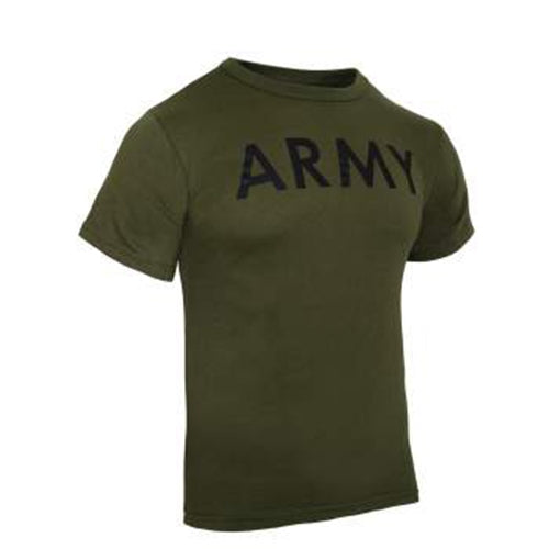 military and police store: military and police store: physical training wear: olive drab army tee