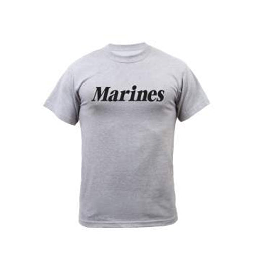 military and police store: military and police store: physical training  wear: grey marines tee