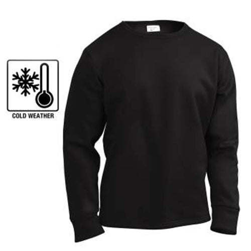 military and police store: military and police store: extreme cold weather crew neck top-black