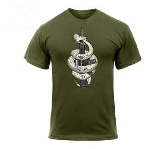 military and police store: military and police store: come and take it' tee