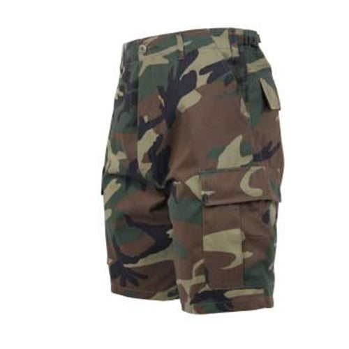 military and police store: military and police store: bdu combat shorts: woodland camo
