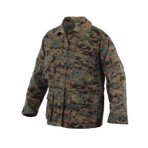 military and police store: military and police store: battle dress uniform shirt: woodland digital