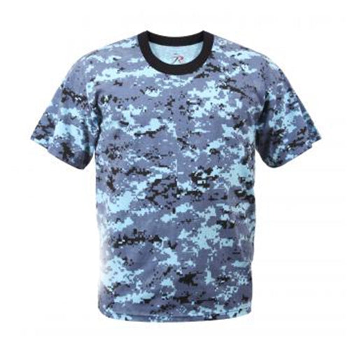 military and police store: military and police store: camo tee-sky blue digital camo