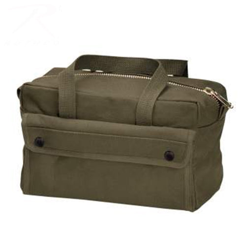 military and police store: military and police store: g.i. style mechanics bag: olive drab with brass zipper