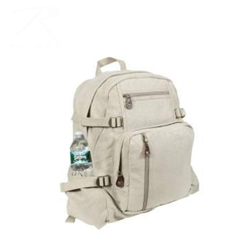 military and police store: military and police store: vintage jumbo canvass backpack: khaki