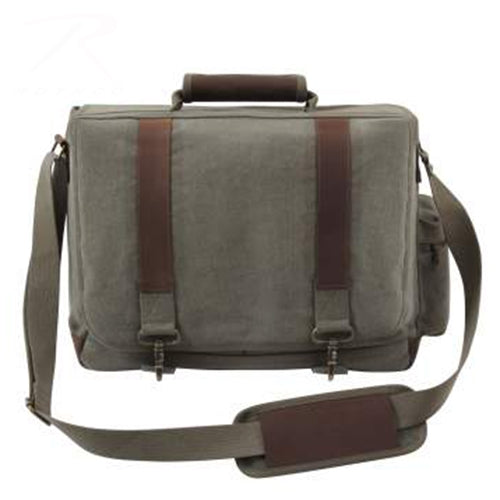 military and police store: military and police store: vintage pathfinder laptop bag: olive drab