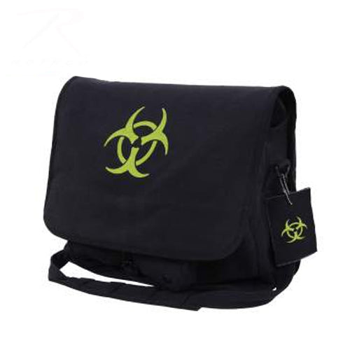 military and police store: military and police store: vintage 'bio-hazard' paratrooper bag: black