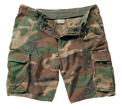 military and police store: military and police store: military shorts: vintage paratrooper woodland camo