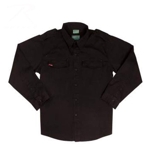 military and police store: military and police store: vintage fatigue shirt: black