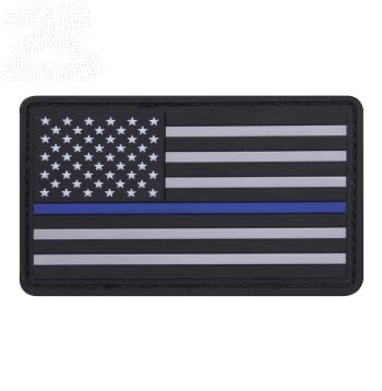 military and police store: military and police store: thin blue line pvc flag patch