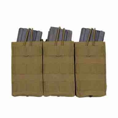 military and police store: military and police store: modular open top triple mag pouch: coyote