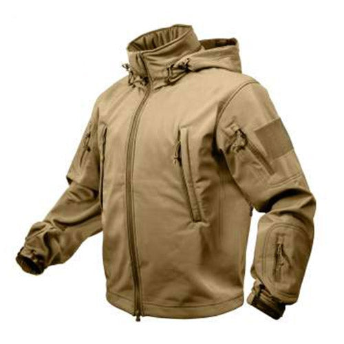 military and police store: military and police store: special ops soft shell jacket-coyote brown